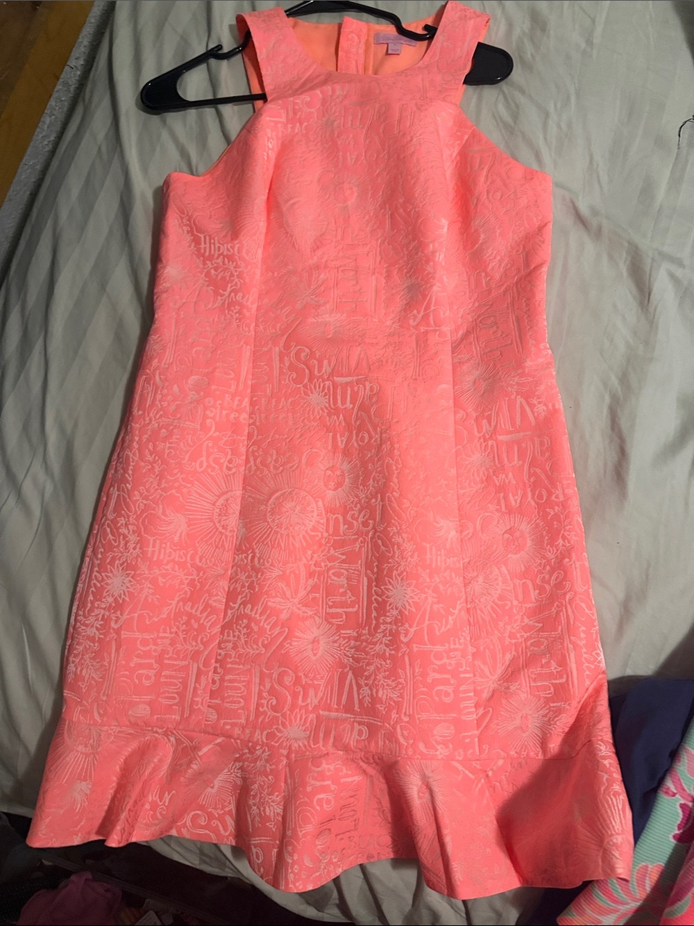Lilly Pulitzer Coral Pink Textured Dress